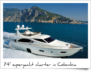 Charter luxury yacht Colombia