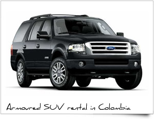 Rent a Car Colombia SUV armored