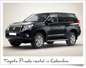 Rent a car SUV Toyota prado fortuner Colombia