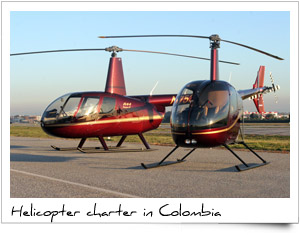 Charter robinson bell helicopter Colombia